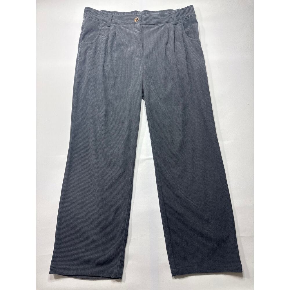 Halara Women's Mid Rise Zipper Pocket Gray Corduroy Casual Pants - XL (36x28.5)